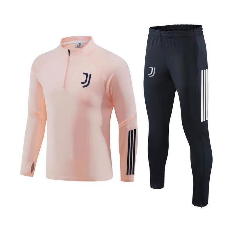 Miami Home Pink Half-Zip Long-Sleeved Football Training Suit Suit Light Board Adult Sportswear - Image 2